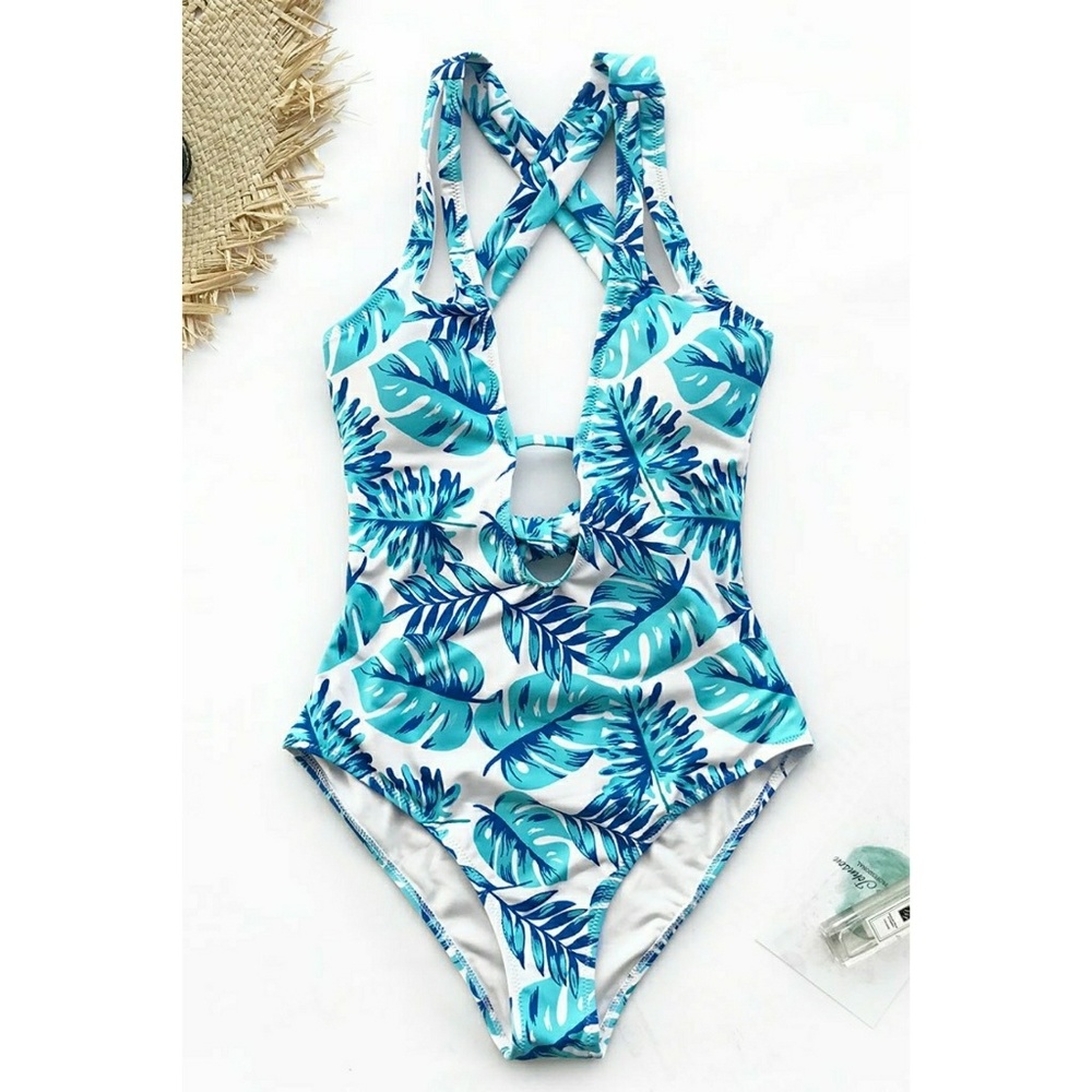 Cupshe Broad Leaves One Piece Suit